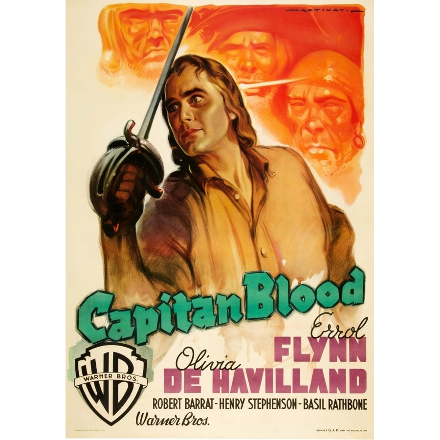 Captain Blood Errol Flynn 1935 Movie Poster Masterprint Image 1