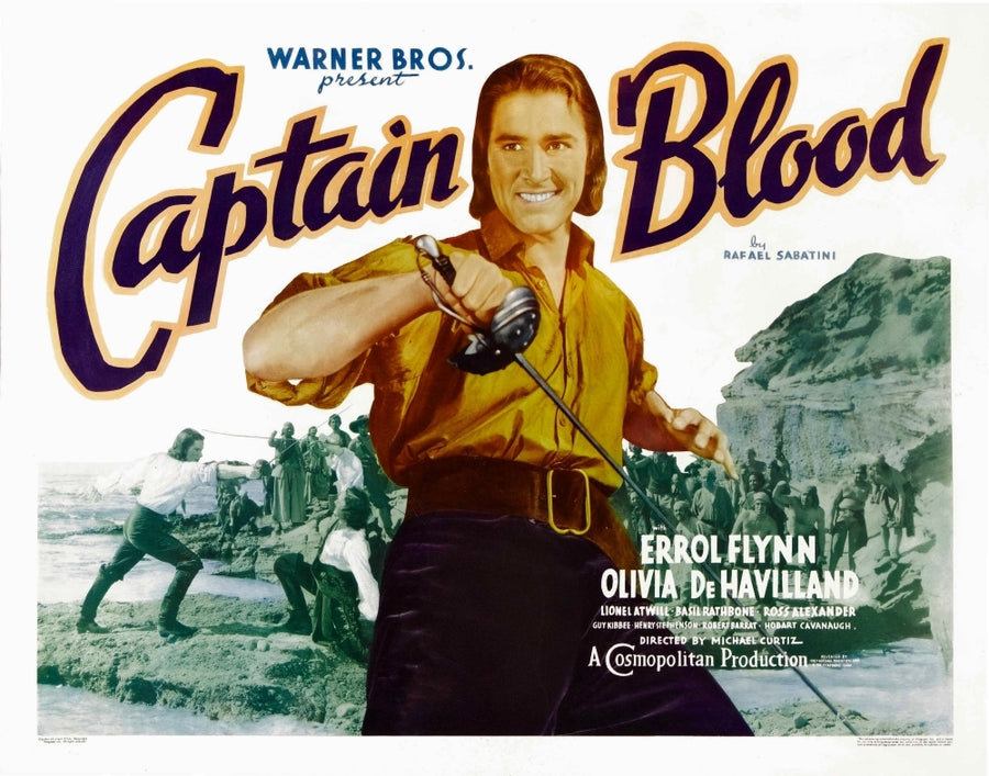 Captain Blood Errol Flynn 1935 Movie Poster Masterprint Image 1