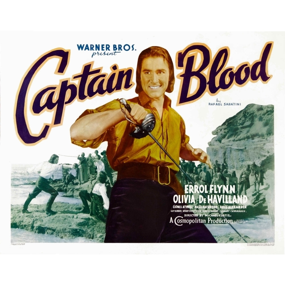 Captain Blood Errol Flynn 1935 Movie Poster Masterprint Image 2