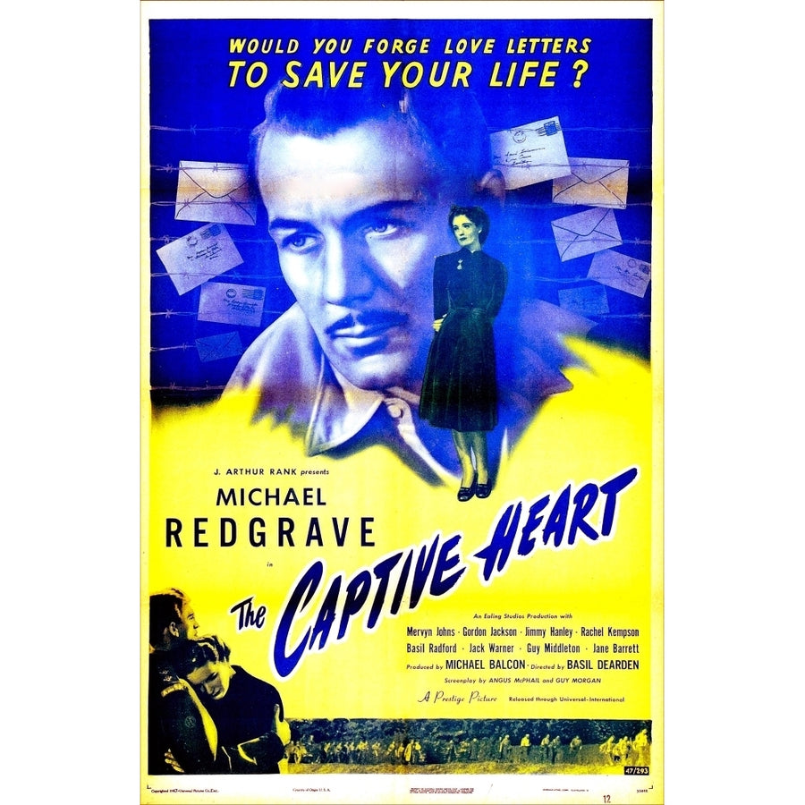 The Captive Heart British Poster Michael Redgrave Rachel Kempson 1946 Movie Poster Masterprint Image 1