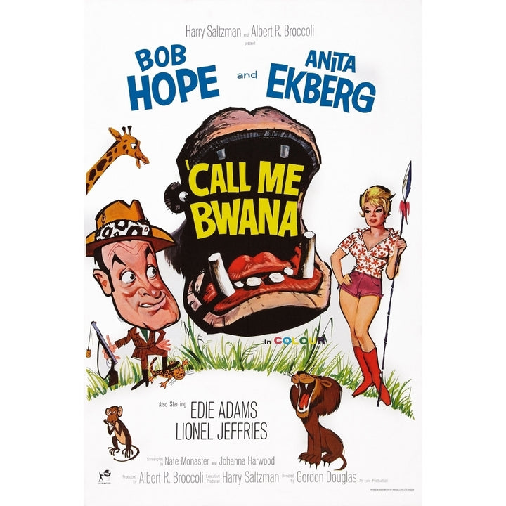 Call Me Bwana British Poster Art From Left: Bob Hope Anita Ekberg 1963 Movie Poster Masterprint Image 2