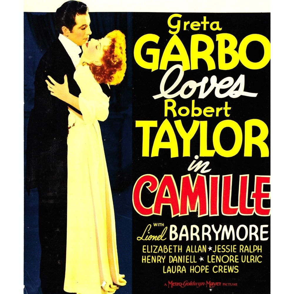 Camille From Left: Robert Taylor Greta Garbo On Window Card 1936 Movie Poster Masterprint Image 1