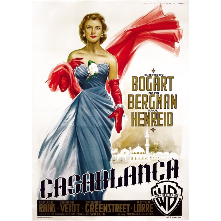 Casablanca Italian Poster Art Ingrid Bergman 1942 Movie Poster Masterprint Image 1