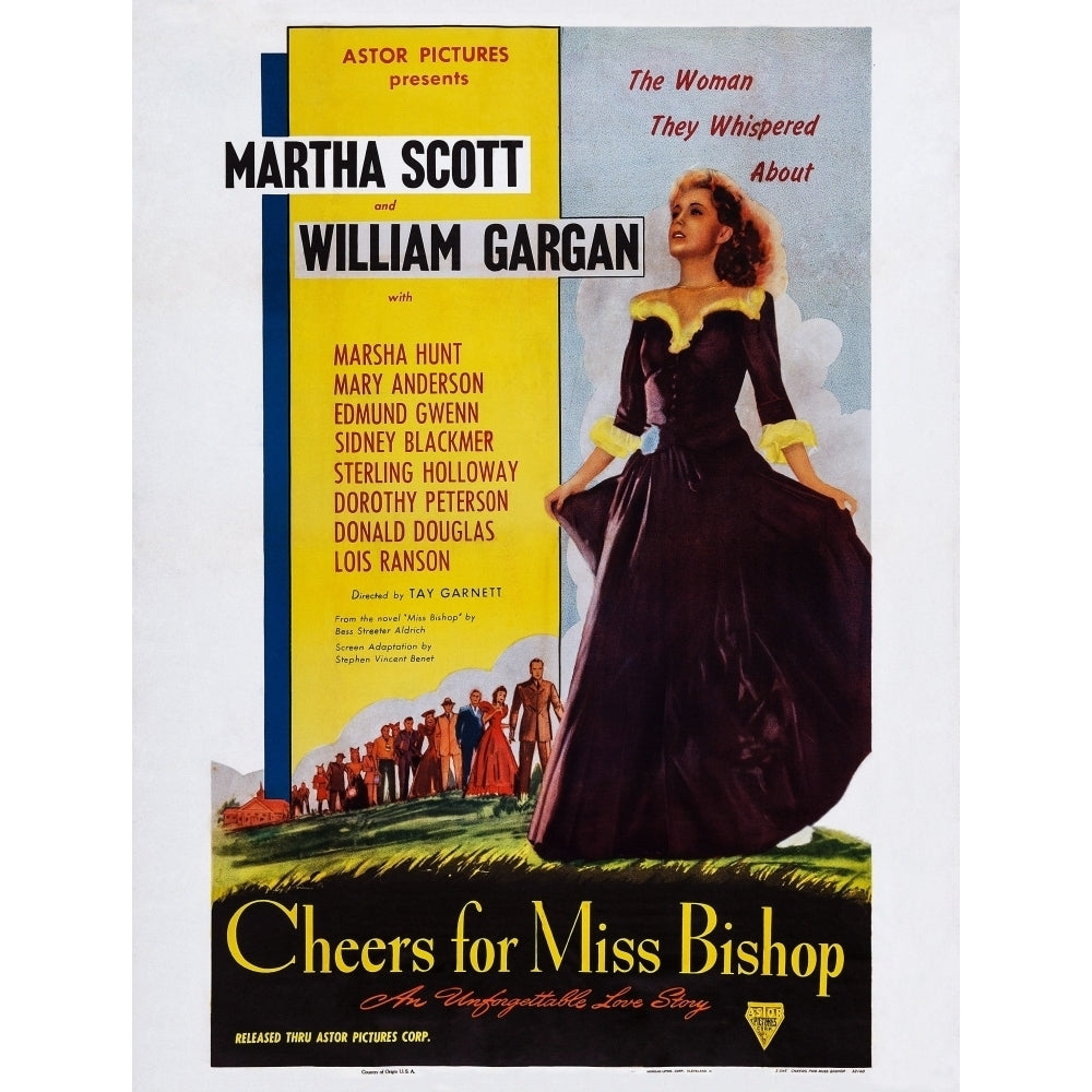 Cheers For Miss Bishop Us Poster Art Martha Scott 1941 Movie Poster Masterprint Image 1