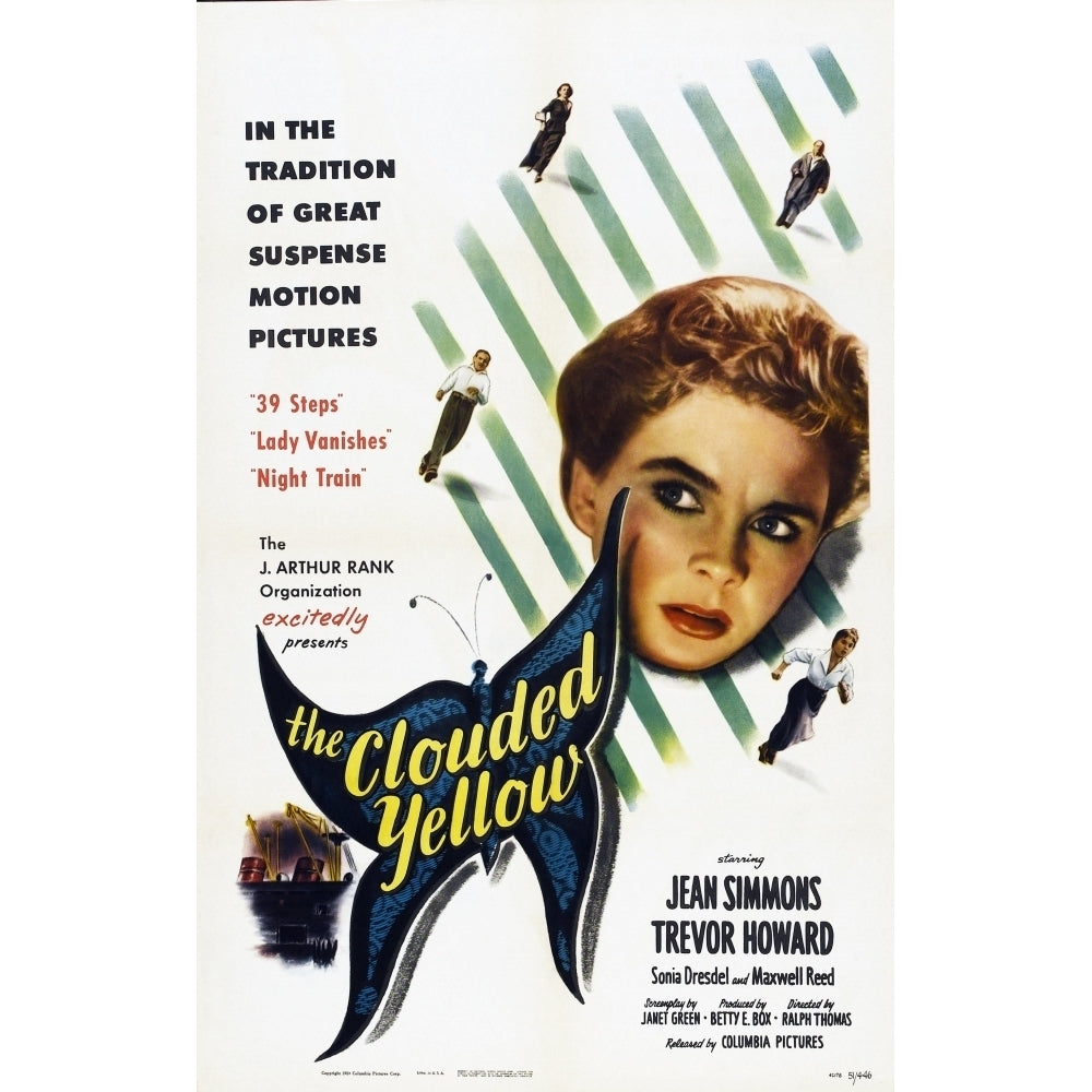 The Clouded Yellow Jean Simmons On Poster Art 1950. Movie Poster Masterprint Image 2