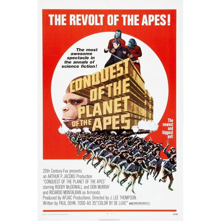 Conquest Of The Planet Of The Apes Us Poster Don Murray 1972 Movie Poster Masterprint Image 1