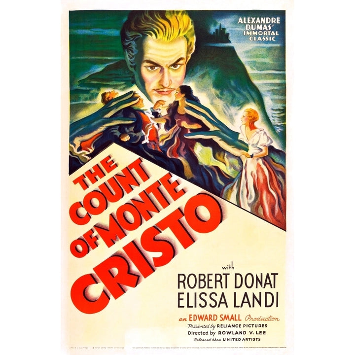 The Count Of Monte Cristo Robert Donat On Us Poster Art 1934. Movie Poster Masterprint Image 1