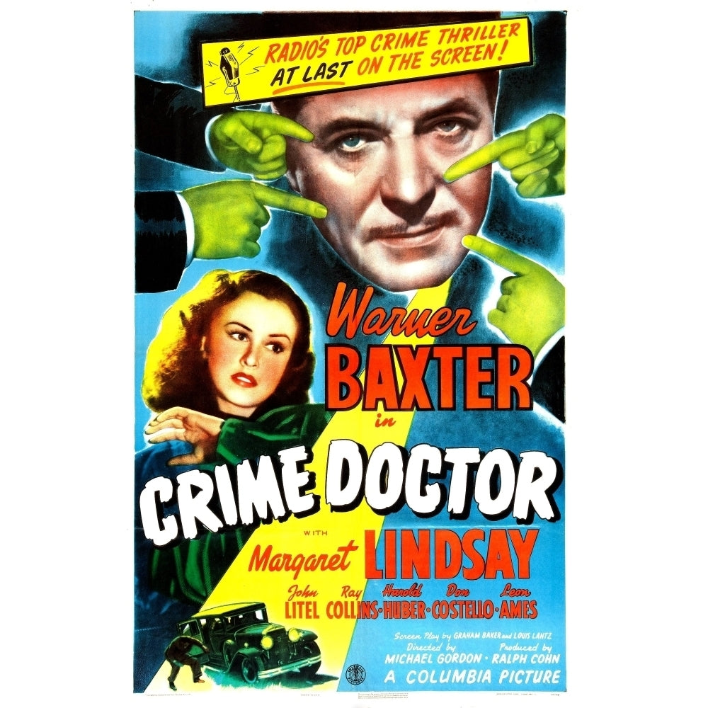 The Crime Doctor Us Poster Warner Baxter Margaret Lindsay 1943 Movie Poster Masterprint Image 2