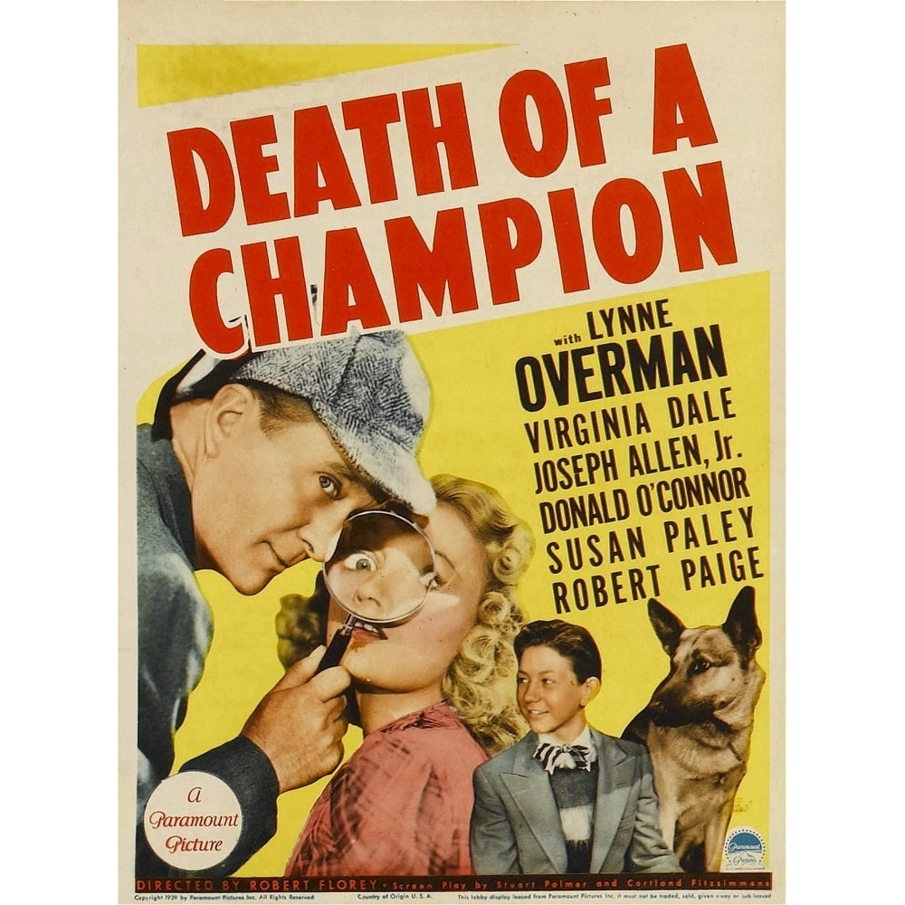 Death Of A Champion Movie Poster Masterprint Image 2