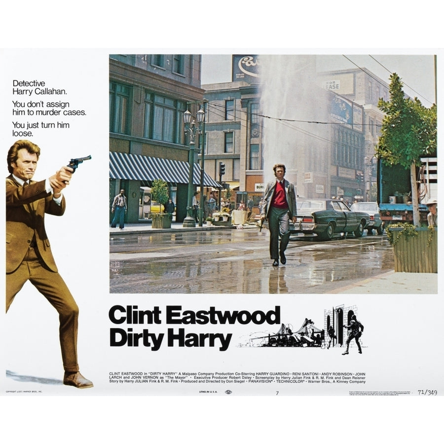 Dirty Harry Clint Eastwood 1971. Poster Print Image 1