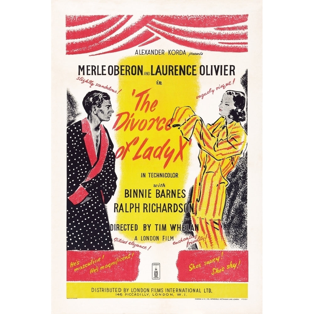 The Divorce Of Lady X Movie Poster Masterprint Image 1