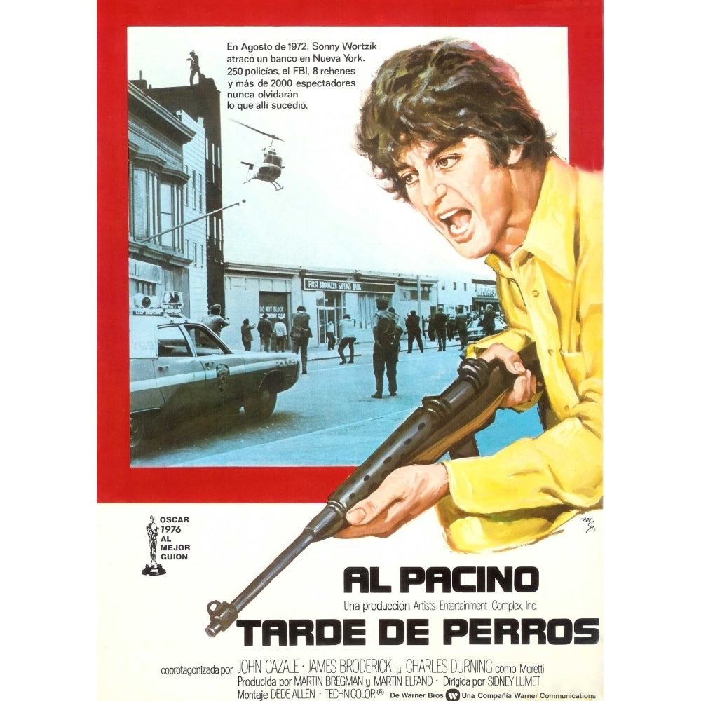 Dog Day Afternoon Right: Al Pacino On Spanish Poster Art 1975. Movie Poster Masterprint Image 2