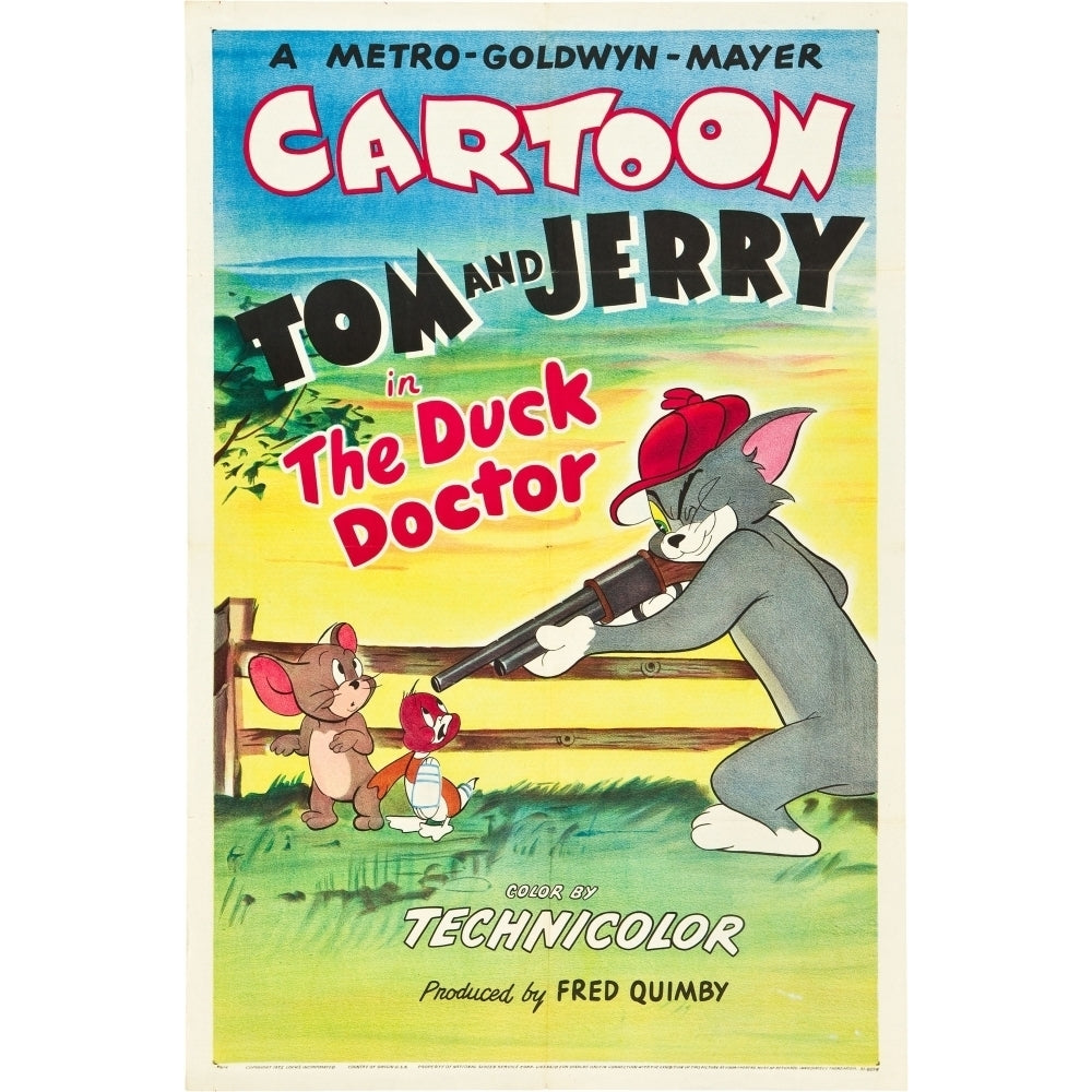 The Duck Doctor Left: Jerry Right: Tom On Poster Art 1952. Movie Poster Masterprint Image 2