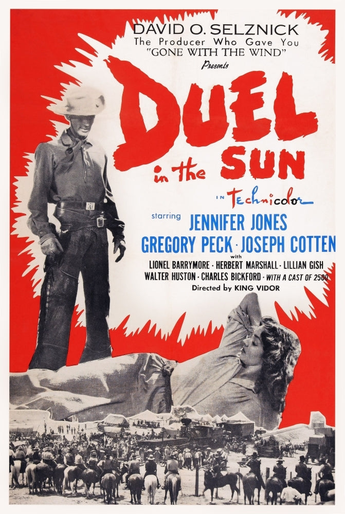 Duel In The Sun Us Poster Art From Top: Gregory Peck Jennifer Jones 1946 Movie Poster Masterprint Image 1