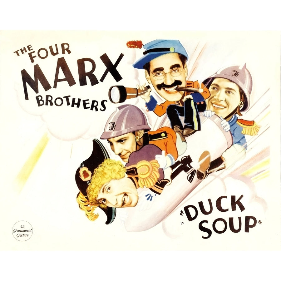 Duck Soup From Left: Harpo Marx Zeppo Marx Groucho Marx Chico Marx 1933. Movie Poster Masterprint Image 1