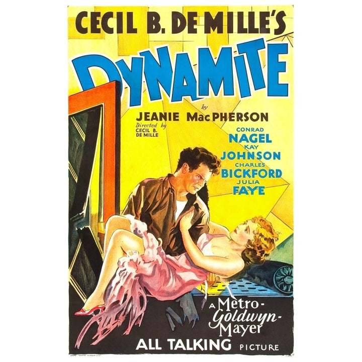 Dynamite Poster Art From Left: Charles Bickford Kay Johnson 1929 Movie Poster Masterprint Image 1