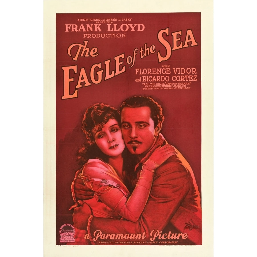 The Eagle Of The Sea L-R: Florence Vidor Ricardo Cortez On Us Poster Art 1926 Movie Poster Masterprint Image 1