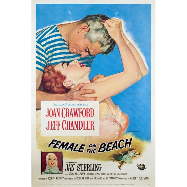 Female On The Beach Jeff Chandler Joan Crawford Jan Sterling 1955 Movie Poster Masterprint Image 1