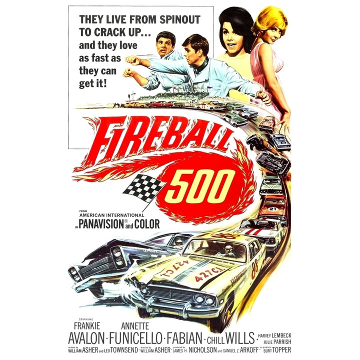 Fireball 500 From Left: Frankie Avalon Fabian Annette Funicello Julie Parrish 1966. Movie Poster Masterprint Image 1