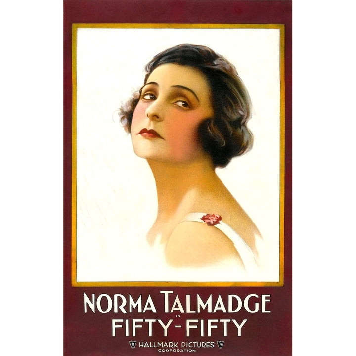 Fifty-Fifty Norma Talmadge On 1-Sheet Poster Art 1916. Movie Poster Masterprint Image 2