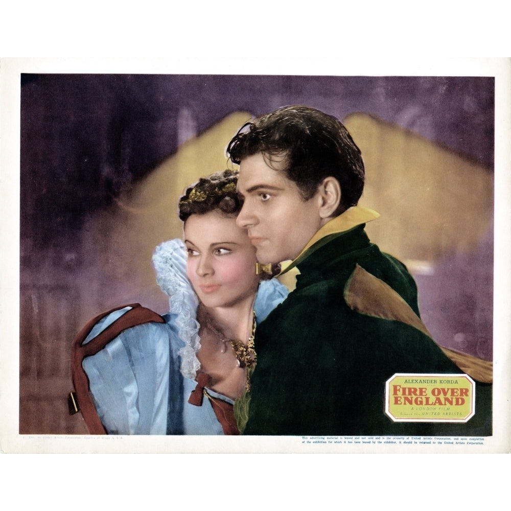 Fire Over England From Left Vivien Leigh Laurence Olivier 1937 Movie Poster Masterprint Image 1