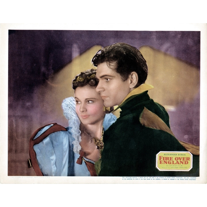 Fire Over England From Left Vivien Leigh Laurence Olivier 1937 Movie Poster Masterprint Image 2