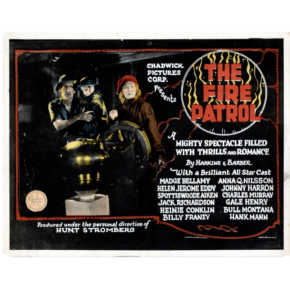 The Fire Patrol From Left Will Jeffries Dick Brandon Anna Q. Nilsson 1924 Movie Poster Masterprint Image 1