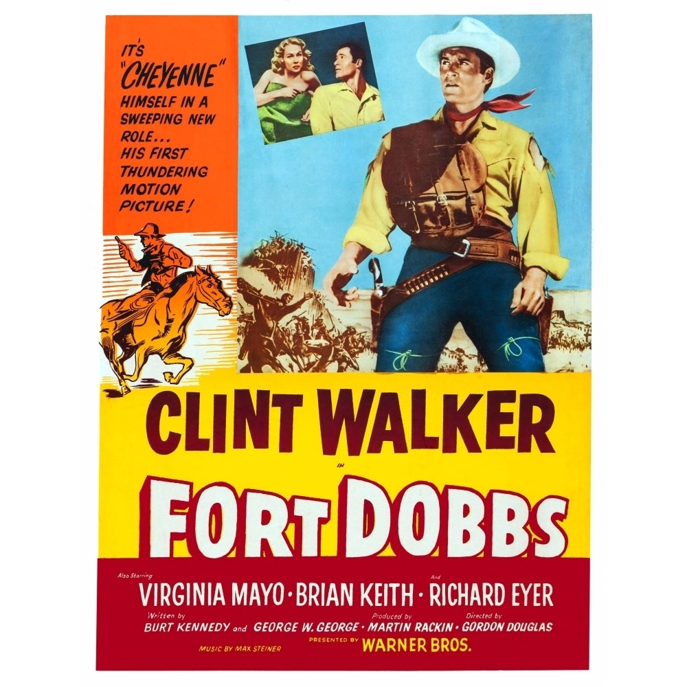 Fort Dobbs Us Poster Art Inset: Virginia Mayo Clint Walker 1958 Movie Poster Masterprint Image 2