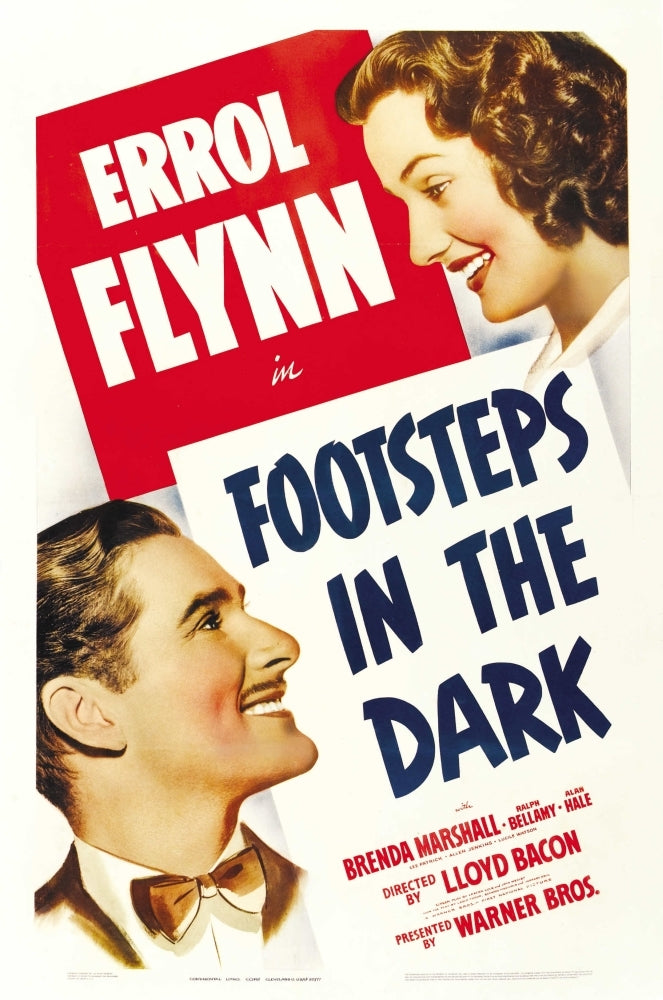 Footsteps In The Dark From Left: Errol Flynn Brenda Marshall 1941. Movie Poster Masterprint Image 1