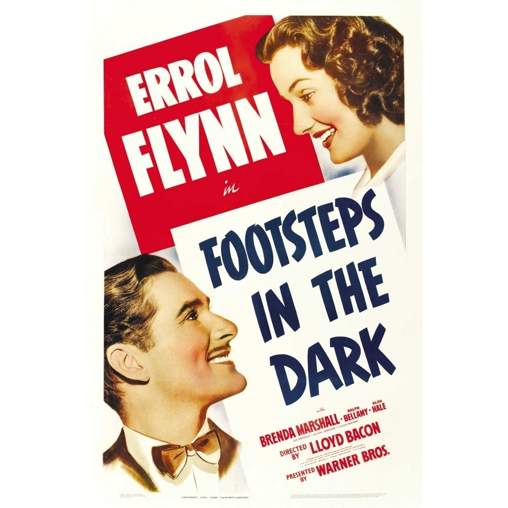 Footsteps In The Dark From Left: Errol Flynn Brenda Marshall 1941. Movie Poster Masterprint Image 2