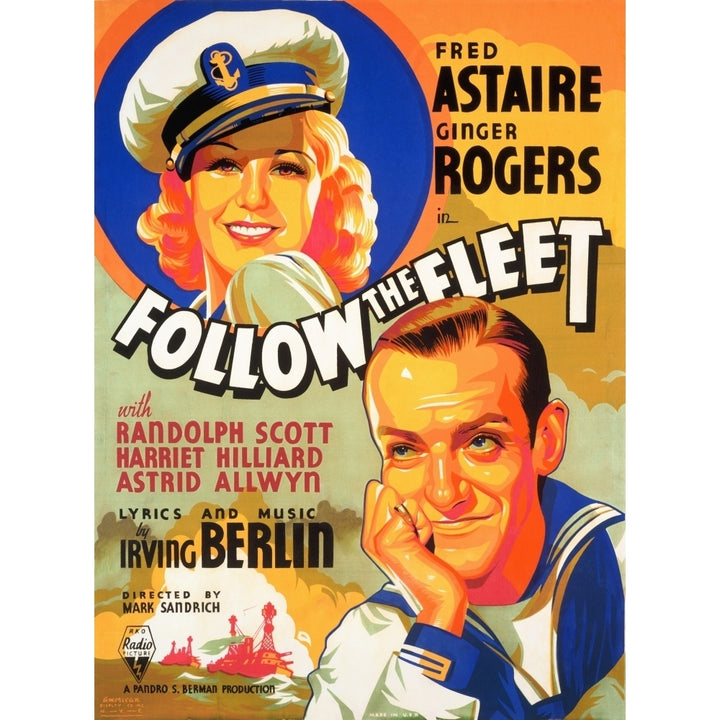 Follow The Fleet Ginger Rogers Fred Astaire 1936 Movie Poster Masterprint Image 1