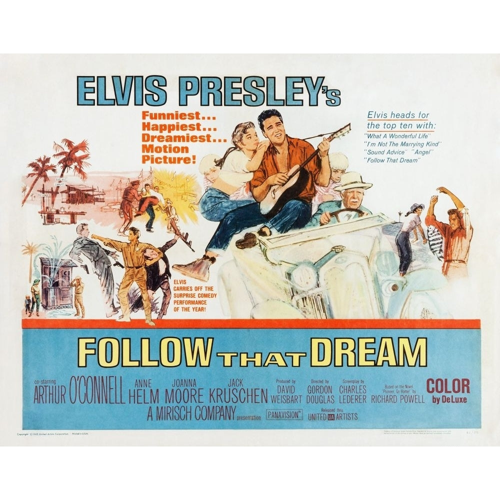 Follow That Dream Us Lobbycard Center: Anne Helm Elvis Presley 1962. Poster Print Image 1