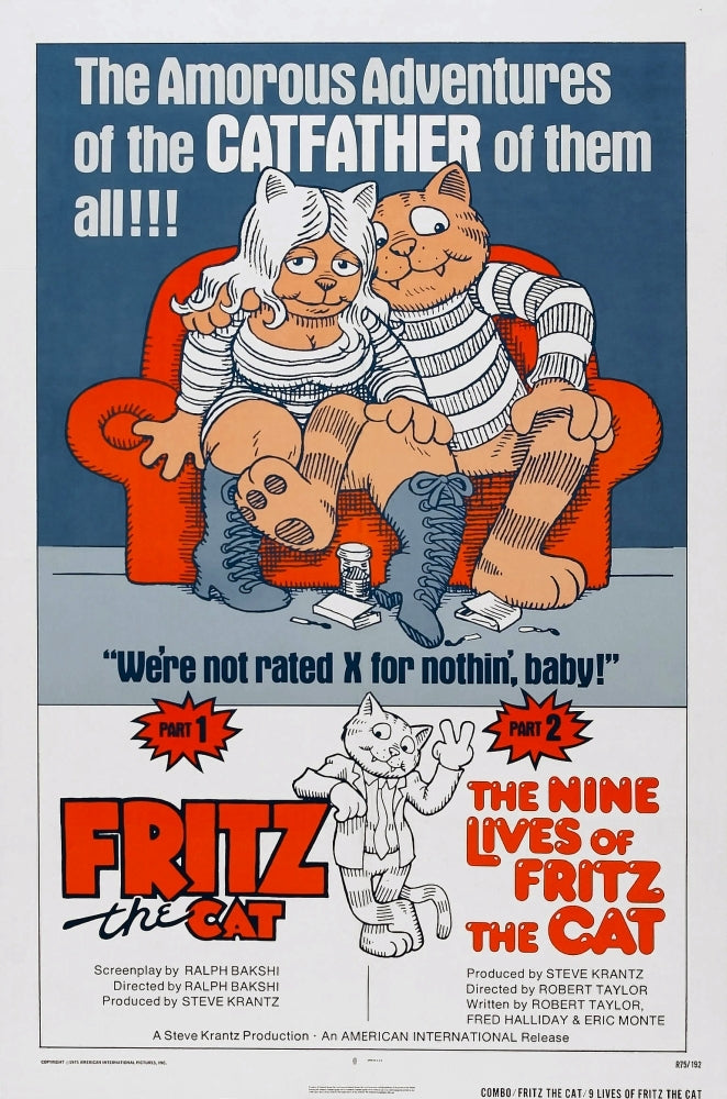 Fritz The Cat 1972 The Nine Lives Of Fritz The Cat 1974 U Movie Poster Masterprint Image 1