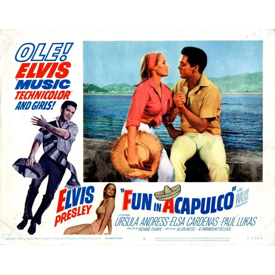 Fun In Acapulco Ursula Andress Elvis Presley 1963 Poster Print Image 1