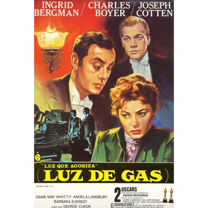 Gaslight Top To Bottom: Joseph Cotten Charles Boyer Ingrid Bergman 1944. Movie Poster Masterprint Image 2