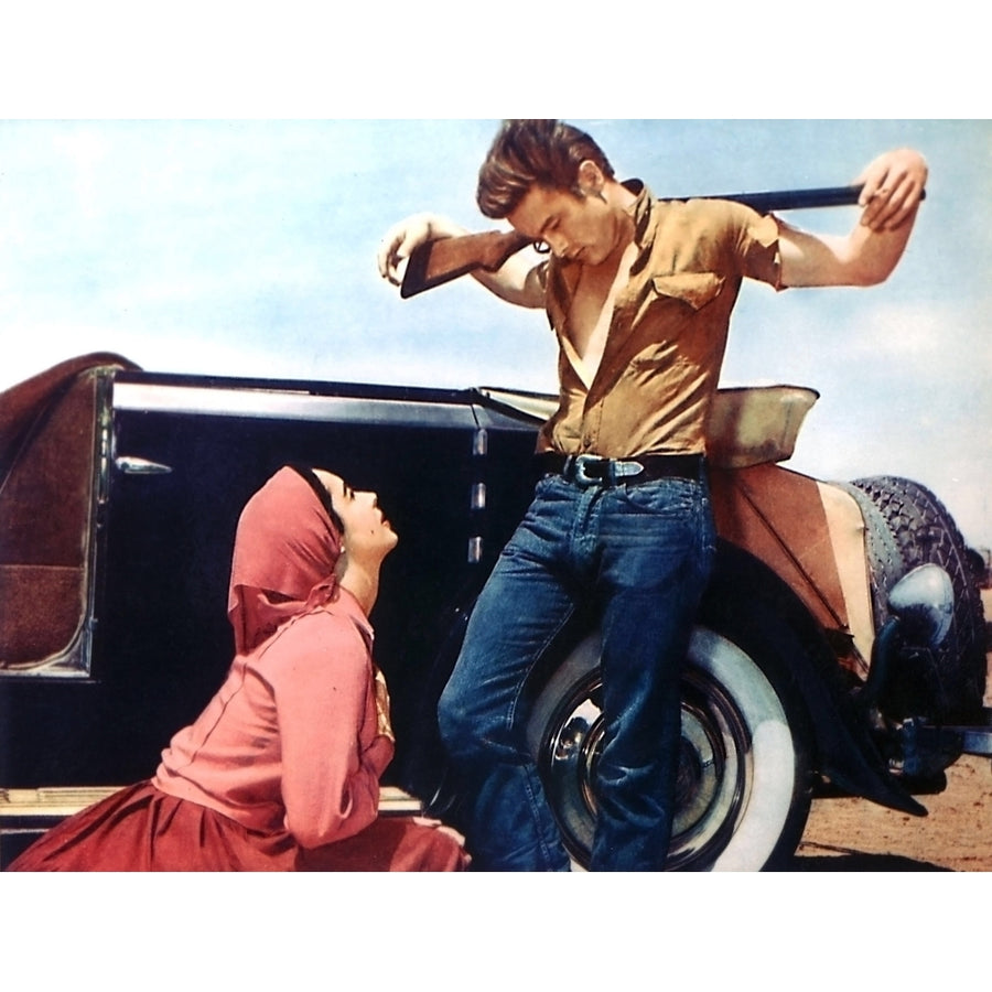 Giant From Left: Elizabeth Taylor James Dean 1956 Movie Poster Masterprint Image 1