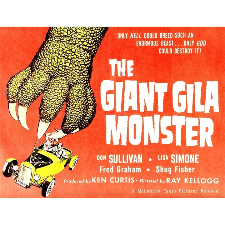 The Giant Gila Monster Half-Sheet Poster Art 1959. Movie Poster Masterprint Image 2