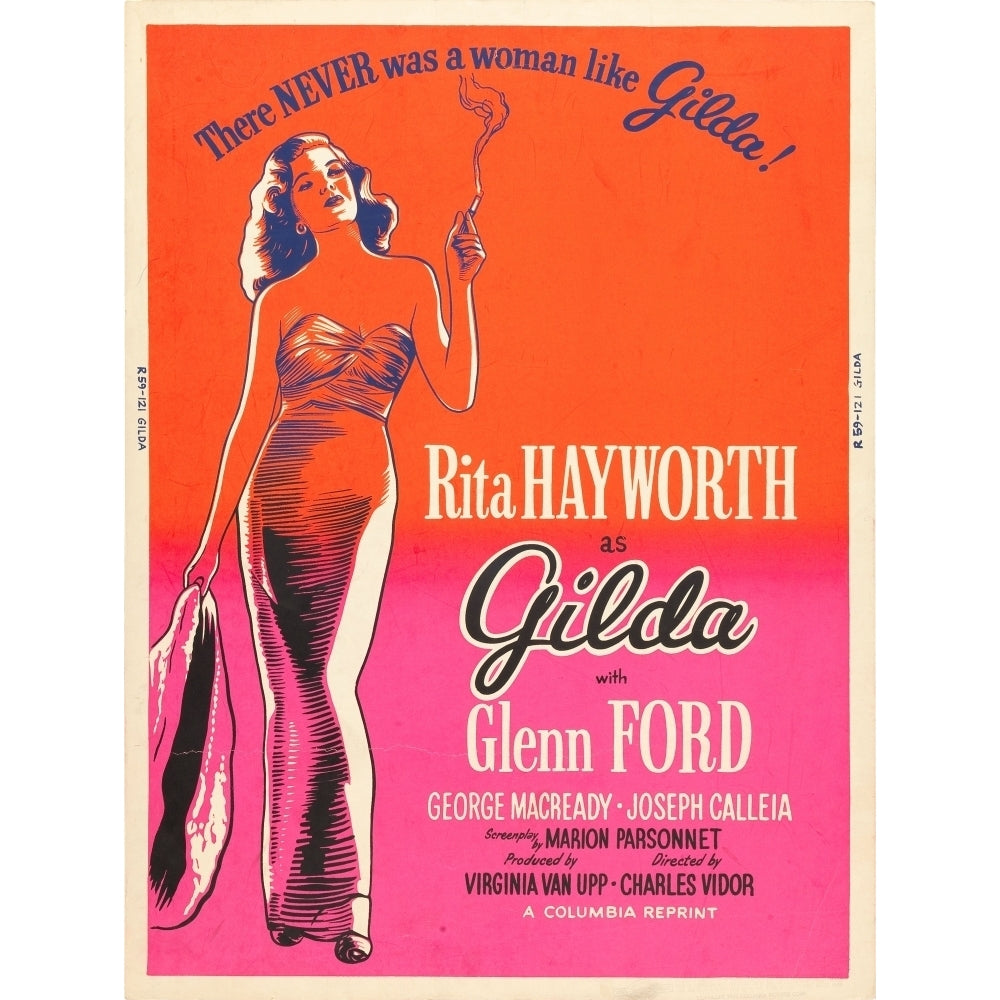 Gilda Rita Hayworth On Us Poster Art 1946 Movie Poster Masterprint Image 1