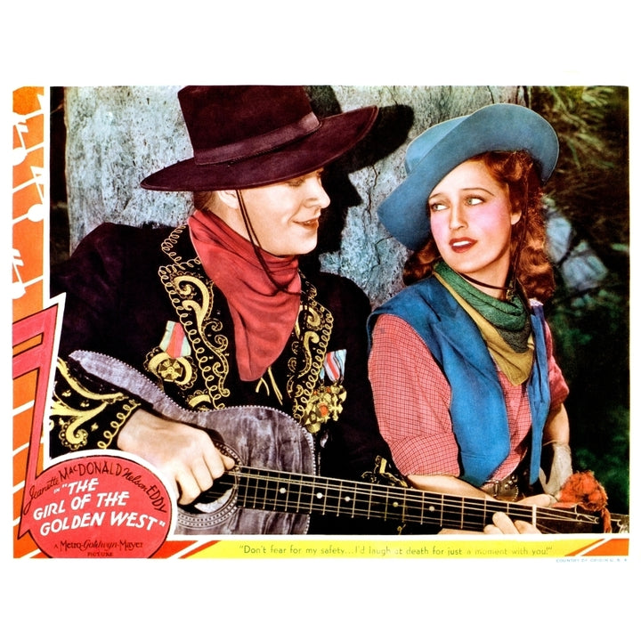 The Girl Of The Golden West From Left: Nelson Eddy Jeanette Macdonald Lobbycard 1938 Movie Poster Masterprint Image 1