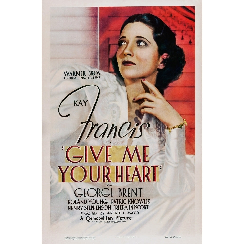 Give Me Your Heart Us Poster Art Kay Francis 1936 Movie Poster Masterprint Image 1