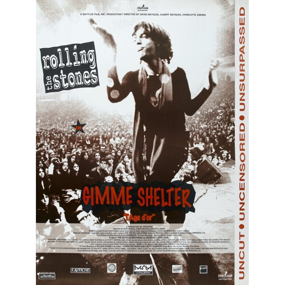 Gimme Shelter French Poster Mick Jagger 1970 Movie Poster Masterprint Image 1