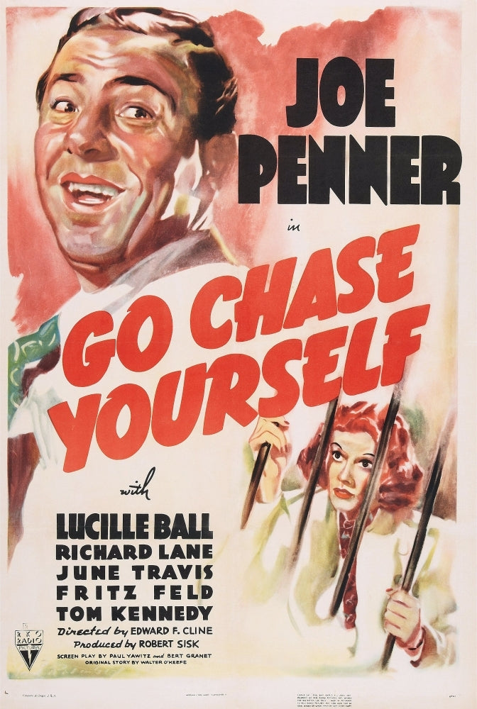 Go Chase Yourself Us Poster Art From Left: Joe Penner Lucille Ball 1938 Movie Poster Masterprint Image 1