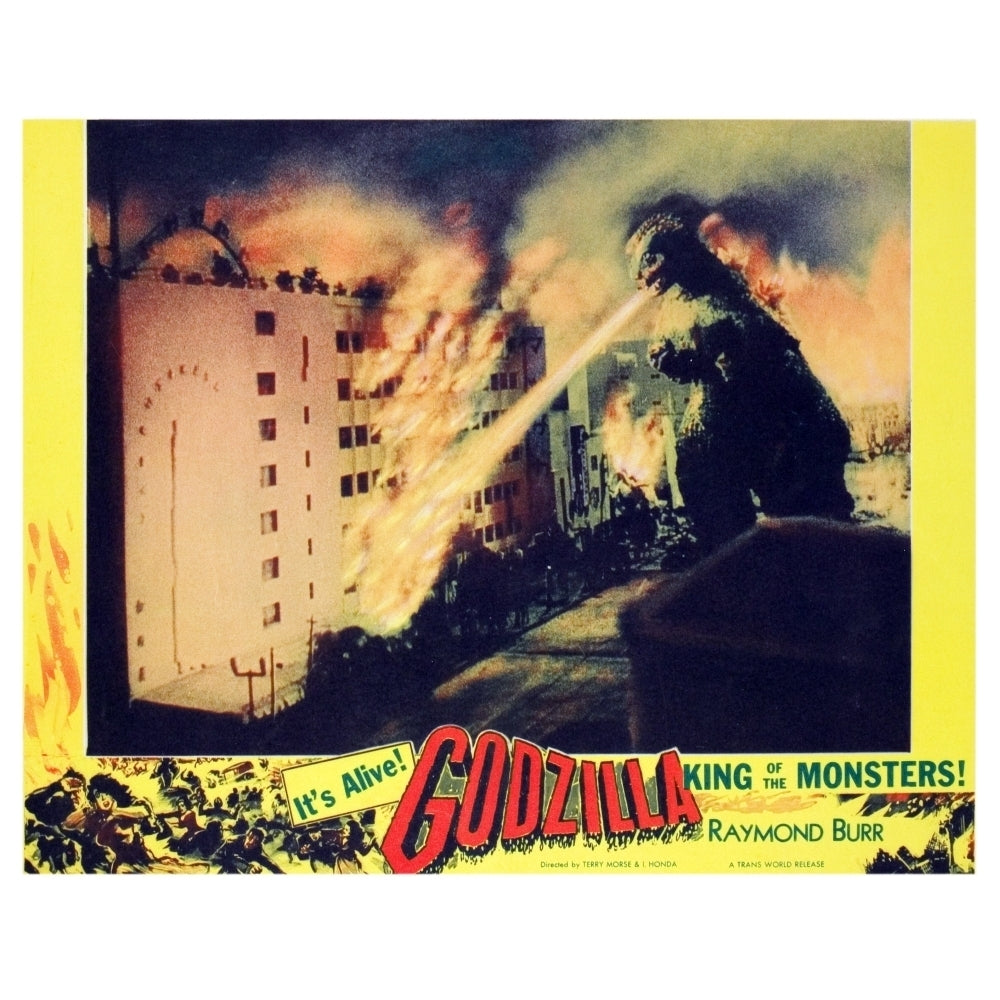 Godzilla King Of The Monsters! Lobbycard 1956. Movie Poster Masterprint Image 1