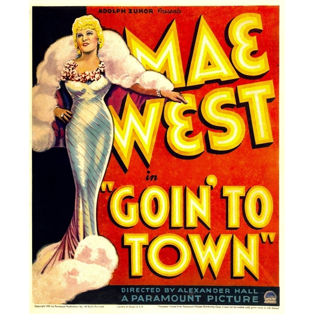 Goin To Town Mae West On Window Card 1935 Movie Poster Masterprint Image 2