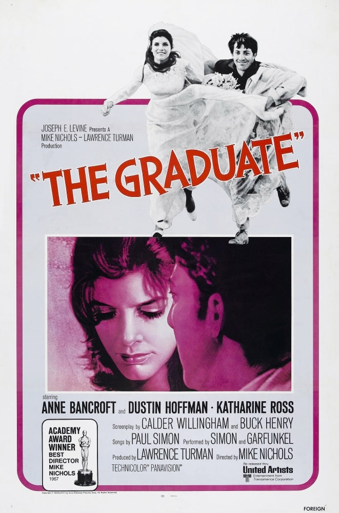 The Graduate Us Poster From Left: Katharine Ross Dustin Hoffman 1967 Movie Poster Masterprint Image 1