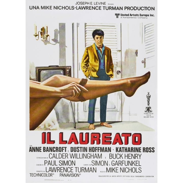 The Graduate Italian Poster Dustin Hoffman 1967 Movie Poster Masterprint Image 1