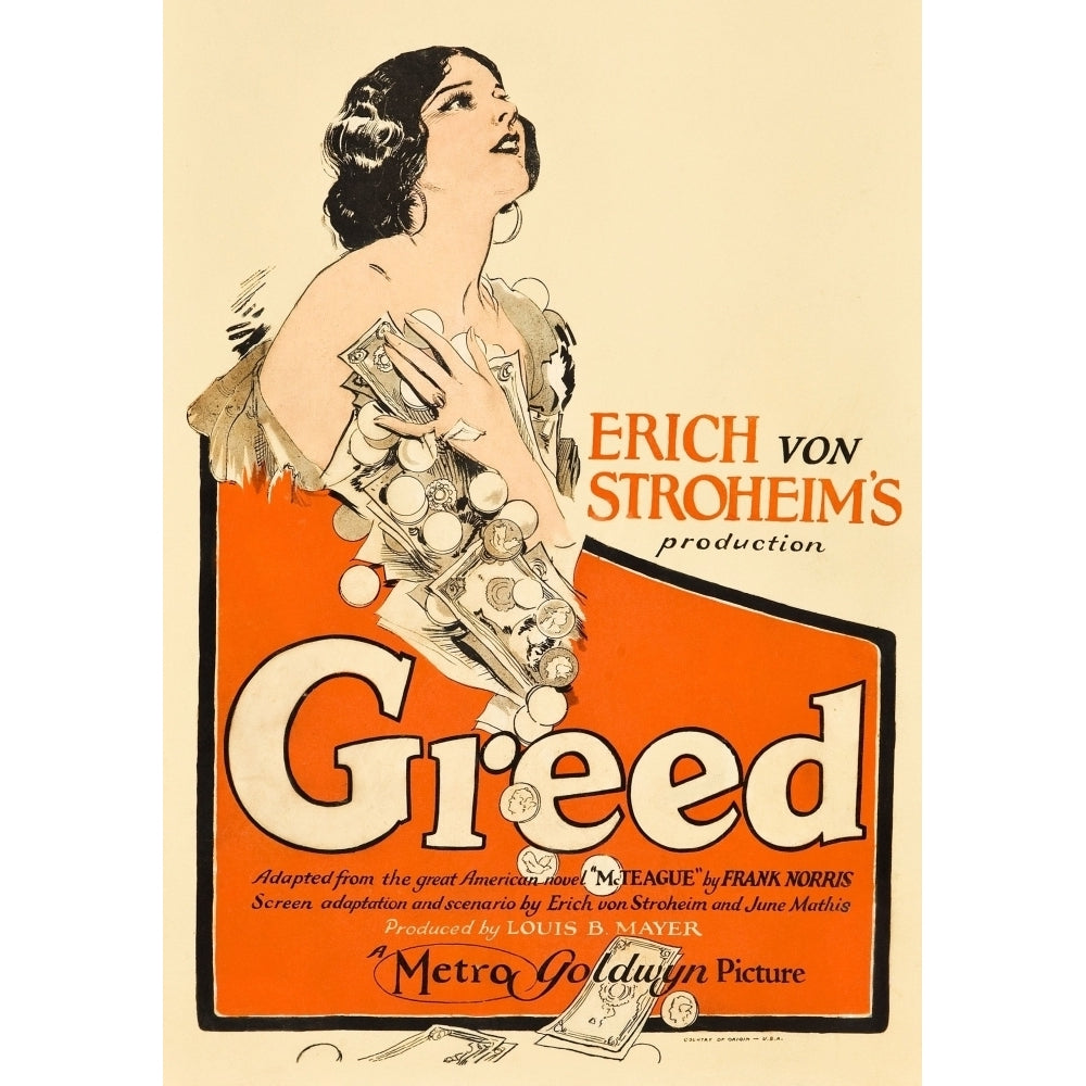 Greed Zasu Pitts On Window Card 1924. Movie Poster Masterprint Image 2