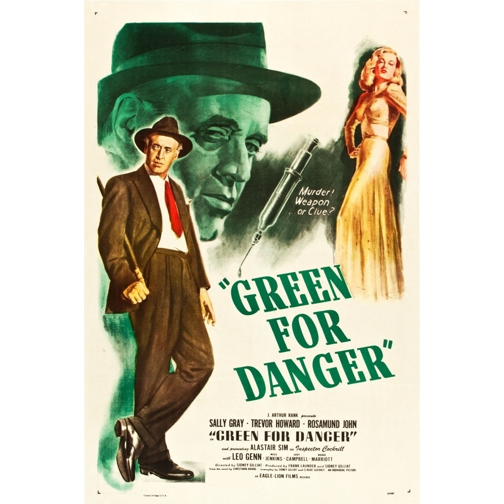 Green For Danger L-R: Alastair Sim Sally Gray On Us Poster Art 1946. Movie Poster Masterprint Image 1