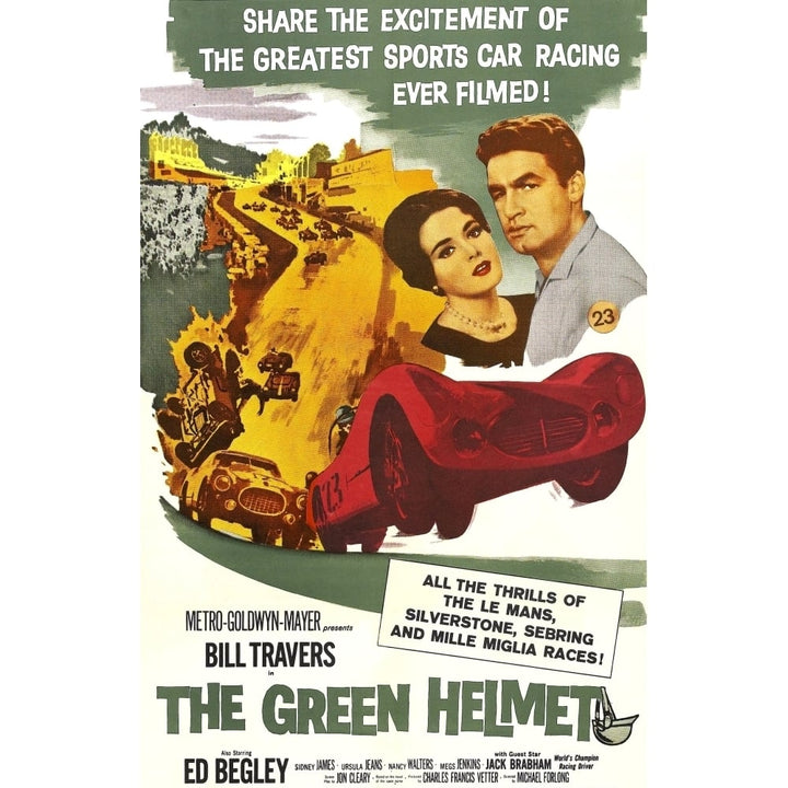 The Green Helmet From Left: Nancy Walters Bill Travers 1961. Movie Poster Masterprint Image 1