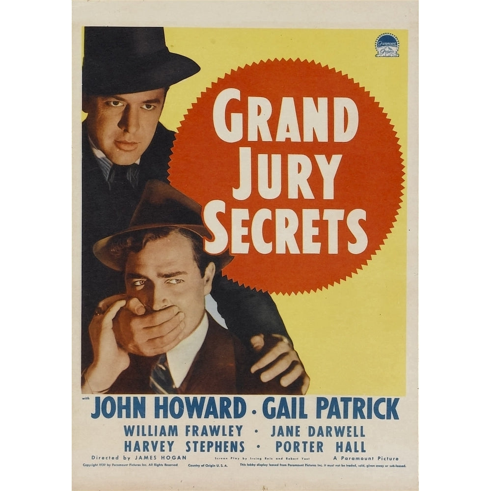 Grand Jury Secrets Midget Window Card 1939 Movie Poster Masterprint Image 1